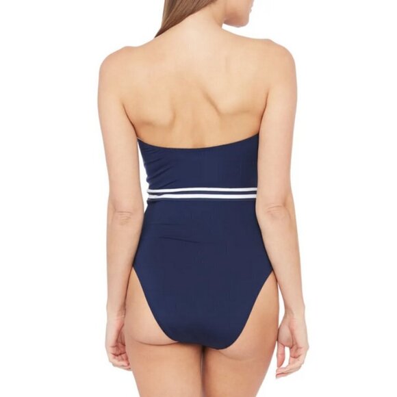 💕TRINA TURK💕 Made in the Shade Bandeau One-Piece Swimsuit Lace Up 0 NWT - Picture 6 of 12